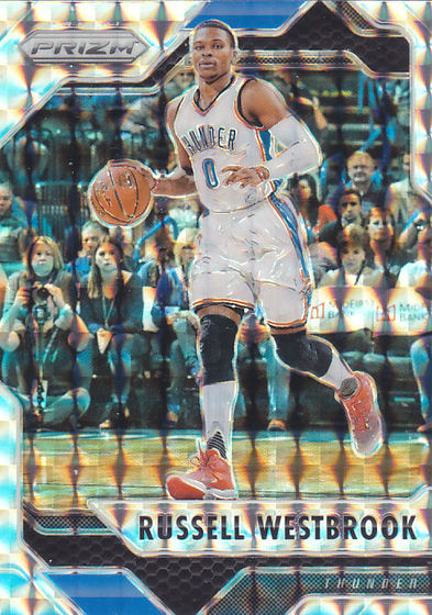 
NBA star card panini1617Prizm refraction Mosaic #80 Westbrook Westbrook