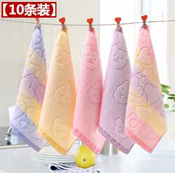 Baby Towel Small Square Towel Pure Cotton Face Wash Household Small Hand Towel Kindergarten All-Cotton Handkerchief Soft Absorbent Water Towel