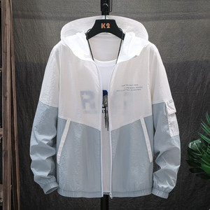 Summer sun -sun coat men's and women's coat ultra -thin ice silk sunscreen jacket jacket tidal air -peraiving anti -ultraviolet skin jacket