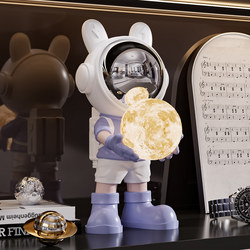 Astronaut Figurine Small Ornament for Living Room, Room, Wine Cabinet, Home Decoration, Desktop Astronaut Night Light Gift