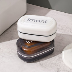 Large Double-Layer Soap Dish with Lid for Bathroom, Creative Sealed Portable Travel Soap Holder for Home Use