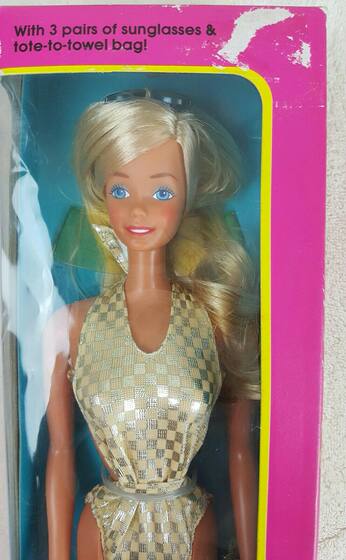 Send Barbie Sun Gold Malibu 1983 Golden Sun Beach Barbie
