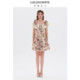 
LULUALWAYS I Love Lulu 25 Fall New Lolita Sweet Retro Gorgeous Square Neck Lace Dress