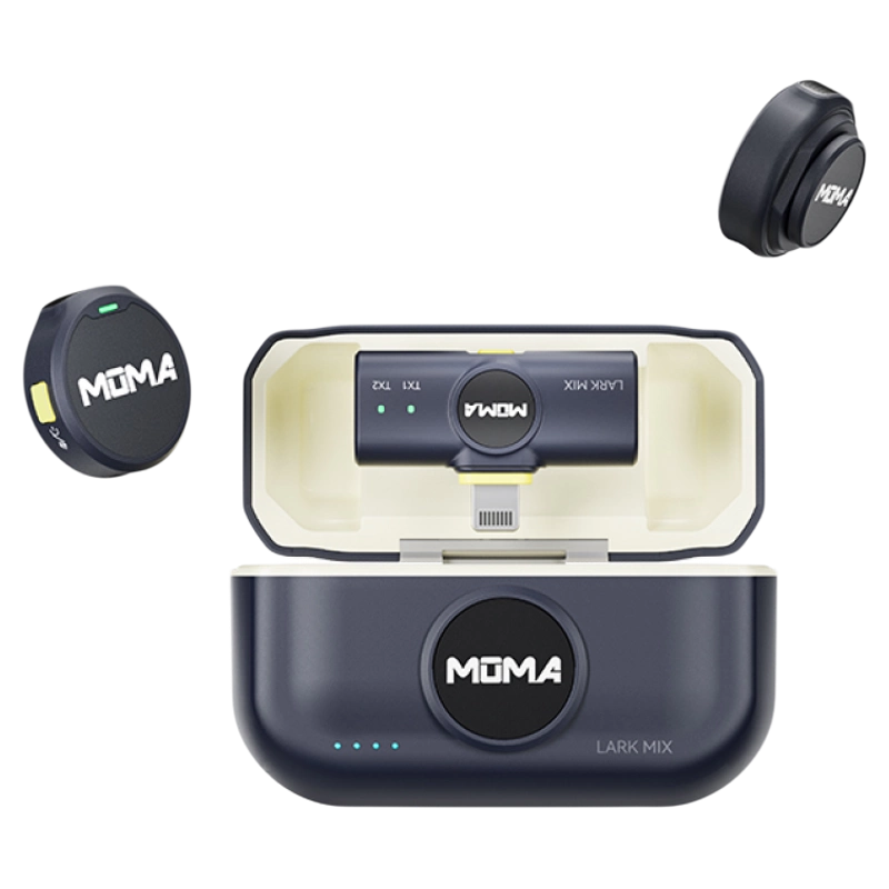 美品MOMA マイク猛玛 Lark MIX纽扣无线领夹式麦克风收音录音直播猛犸 MOMA猛玛Lark MIX无线领夹式麦克风纽扣收音录音直播手机降噪猛犸
