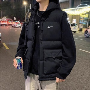 
Niketon Down Cotton Vest Men's Autumn and Winter New Casual Trend Versatile Hooded Warm and Coldproof Vest Jacket