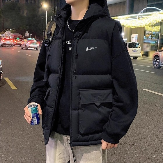 
Niketon Down Cotton Vest Men's Autumn and Winter New Casual Trend Versatile Hooded Warm and Coldproof Vest Jacket
