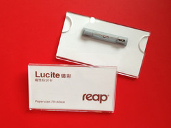 Rui Pu Acrylic Name Tag, Magnetic Employee Badge, Magnetic Employee Name Tag, Pin Badge for Work Staff, Service Staff Name Tag