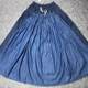 Japanese single retro pleated denim high waist skirt for women 2025 spring new lace-up elastic waist pure cotton A-line skirt
