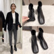 Internet celebrity thin boots versatile British style Martin boots 2025 autumn and winter Korean new thick heel short boots for women soft leather boots