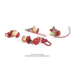 Soda Creative Design, Interesting Asymmetrical Little Apple Keychain, Girly Personality Bag Pendant Gift