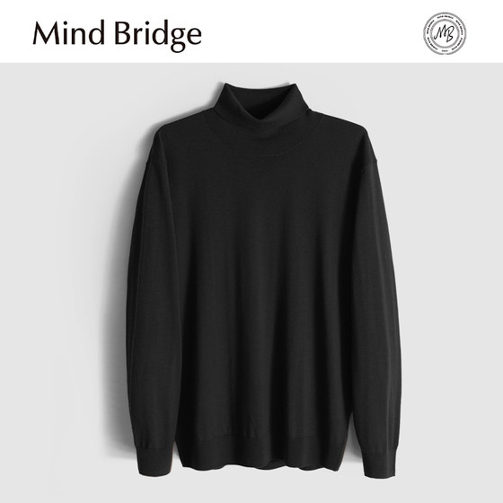 
MindBridge 100% wool/15.78m/Autumn and winter classic turtleneck thermal inner sweater MA6B