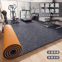 Gym Floor Mat, Soundproof and Shock-Absorbing Mat, Home Floor Sports Treadmill, Shock-Proof and Sound-Absorbing Carpet, Large Area Full Coverage