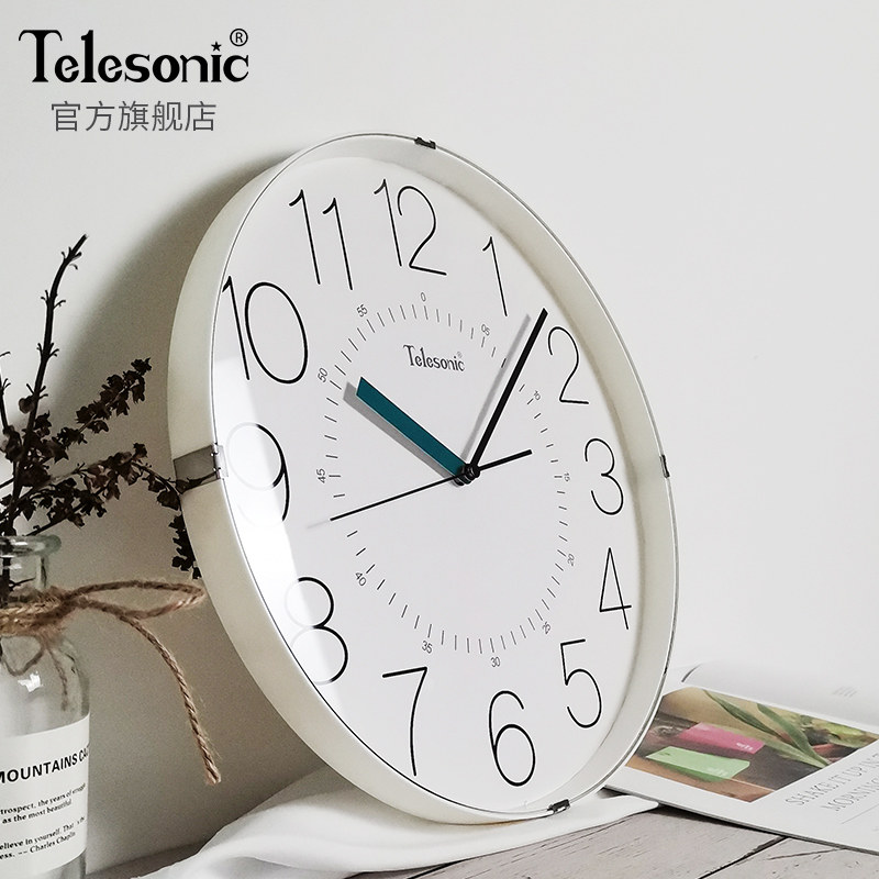 Orologio Da Parete Cucina Orologio Da Parete Silenzioso 30 Cm Quadrante Rosso Con Numeri Arabi D 341415 - Foto 6