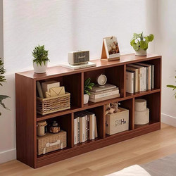Solid Wood Low Bookcase Grid Cabinet Home Children's Bookshelf Floor-Standing Tv Cabinet Storage Cabinet Student Bedroom Storage Cabinet