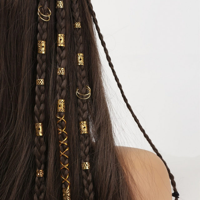Bohemian Fashion Braided Metal Hair Ring Hot Girl Headband Opening Personalized Hair Clip Star Stage Hair Accessories Hair Buckle