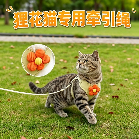 
Special kitten traction rope for civet cats, cat pet and kitten anti-breakaway harness, cat rope, I-shaped