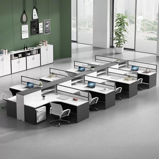 
Staff desk modern simple panel screen work station financial desk staff desk and chair combination