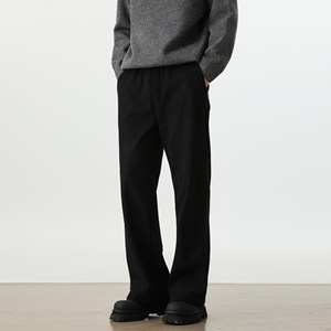
Soobaai heavyweight composite Austrian velvet temperature-locking straight casual pants for men in autumn and winter