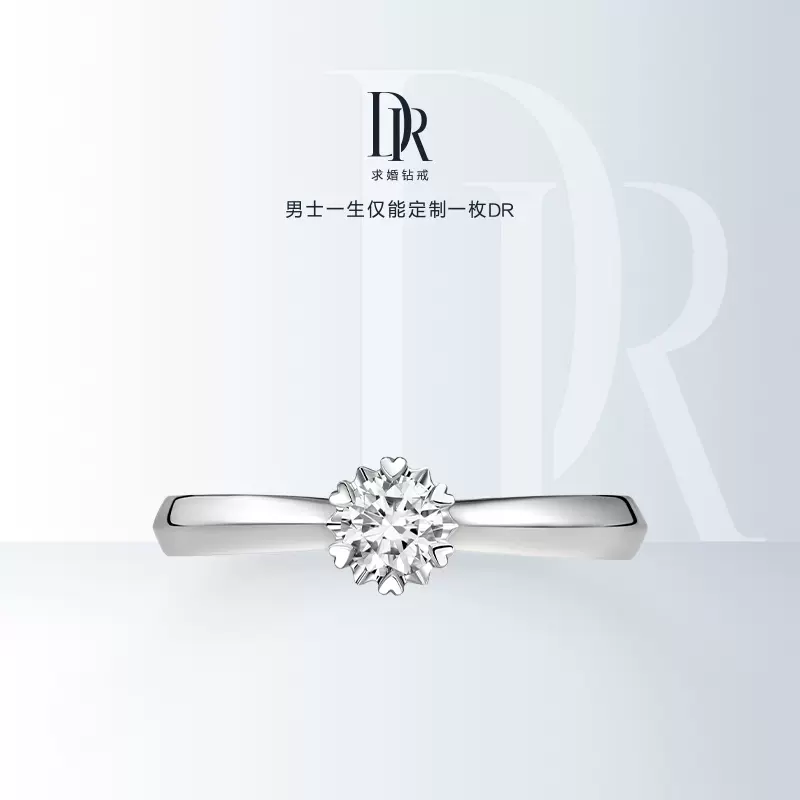DR BELIEVE经典款求婚钻戒结婚戒指雪花款钻石订婚女戒官方J10341-Taobao