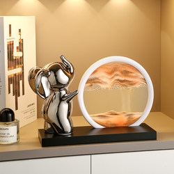 Light Luxury Elephant Hourglass Sand Painting Ornament for Home Living Room, Wine Cabinet, Tv Cabinet Decoration, Entrance Hall, Housewarming Gift