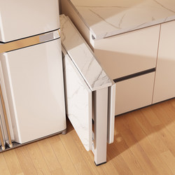 Folding Dining Table for Home Use, Small Apartment, Simple Dining Table, Imitation Rock Slab, White Coffee Table, Living Room, Simple Dining Table