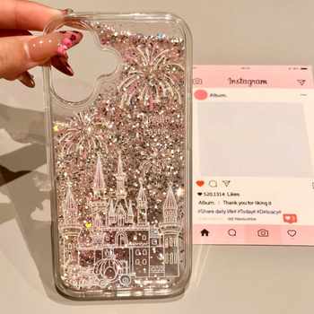 Fireworks and Castle Silver Flurry Shells are suitable for Apple 16 mobile phone case iPhone15/13 new 11promax Huawei Mate60pro female PURA70 Honor 200 Xiaomi 14reno12S19