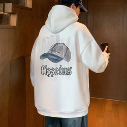 Hooded Sweatshirt for Men, Spring and Autumn 2026 New Style, American Style, Large Size, Sports Hoodie, Trendy Brand, Heavyweight, Loose Fit, Men's Jacket