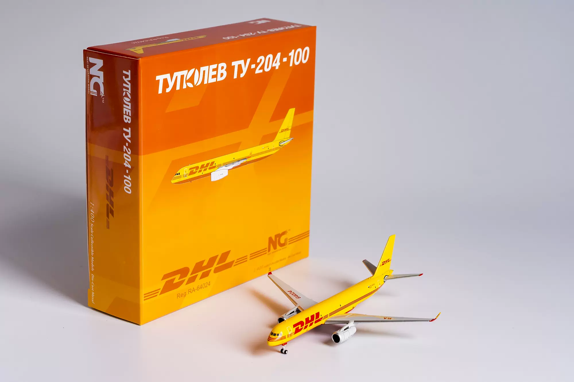 NG 40005 DHL敦豪图Tu-204-100S RA-64024 1:400 合金模型-Taobao