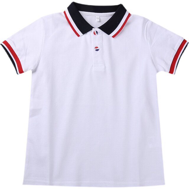 Children's school uniforms summer short -sleeved T -shirt POLO shirt ...