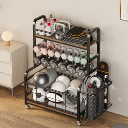 Dumbbell Rack for Home Use, Storage Basket, Kettlebell Storage Rack, Movable Placement Rack, Multifunctional Home Dumbbell Rack