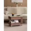 Bắc Mỹ óc chó đen nâng bàn cà phê phòng khách di chuyển bàn trà nhỏ sofa bảng bên xe đẩy đa chức năng bên tủ bàn ghế trà chanh bàn trà chân sắt mặt kính Bàn trà