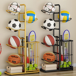Ball Storage Rack for Home Indoor Use, School Soccer, Volleyball, Basketball Rack, Multi-Layer Display Shelf, Children's Storage Basket