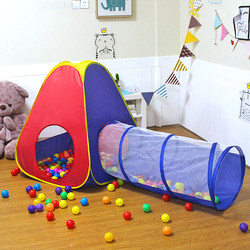 Children's Tent Playhouse Princess Baby Pretend Play Indoor and Outdoor Toys for Girls Foldable Small House Ocean Ball Pool