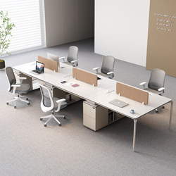 Staff Desk and Chair Combination Simple Modern Staff Deck Four or Six People Office Screen Workstation Computer Desk