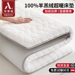 Lamb Wool Mattress Pad for Home Bedroom, Winter Thickened Warm Mattress Pad for Student Dormitory, Milk Velvet Mattress Pad