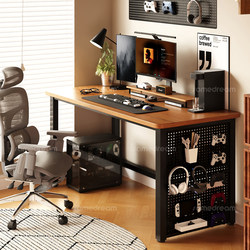 Sanmeng Computer Desk Hole Board E-Sports Table Bedroom Home Office Desk Desk Bookshelf Integrated Student Study Table