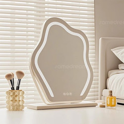 2025 New Model Dressing Table Mirror Cloud Makeup Mirror Desktop Master Bedroom Makeup Mirror Standing Rotating Dressing Mirror