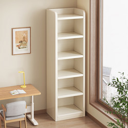 Solid Wood Bookshelf Floor-Standing Storage Rack Children's Narrow Gap Corner Cabinet Living Room Simple Storage Cabinet Home Bookcase