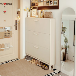 Ultra-Thin Shoe Cabinet 2026 New Model Hot-Selling High-End Home Entryway Hallway Corridor Flip-Out Narrow Shoe Rack