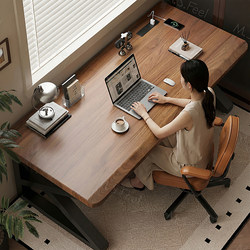 Solid Wood Computer Desk, Home-Use Long Desk, Gaming Desk, Adult Office Desk, Bedroom Study Desk, Natural Wood Table, Large Board Table