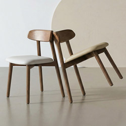 Nordic Solid Wood Dining Chair 2026 New Model for Home Use, Mid-Century Style Backrest Chair, Italian Minimalist Light Luxury Soft Cushion Dining Chair