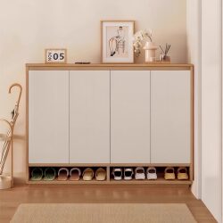 Shoe Cabinet for Home Entrance, Integrated Storage Against the Wall, 2026 New Model, Indoor Entryway Solid Wood Style Foyer Storage Cabinet