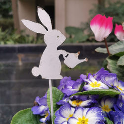 ins Japanese-Style Zakka Small Ornaments Silhouette Outdoor Garden Balcony Decoration Landscaping Flower Pot Decoration Iron Art Flower Arrangement