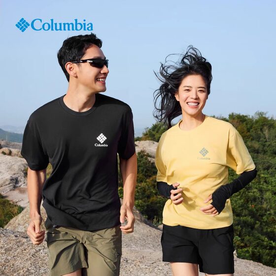 
Columbia Colombia Outdoor 25 Summer New Products Men and Women's Hygroscopic Quick Dry Sports Short-Sleeve T-Shirt AE5759