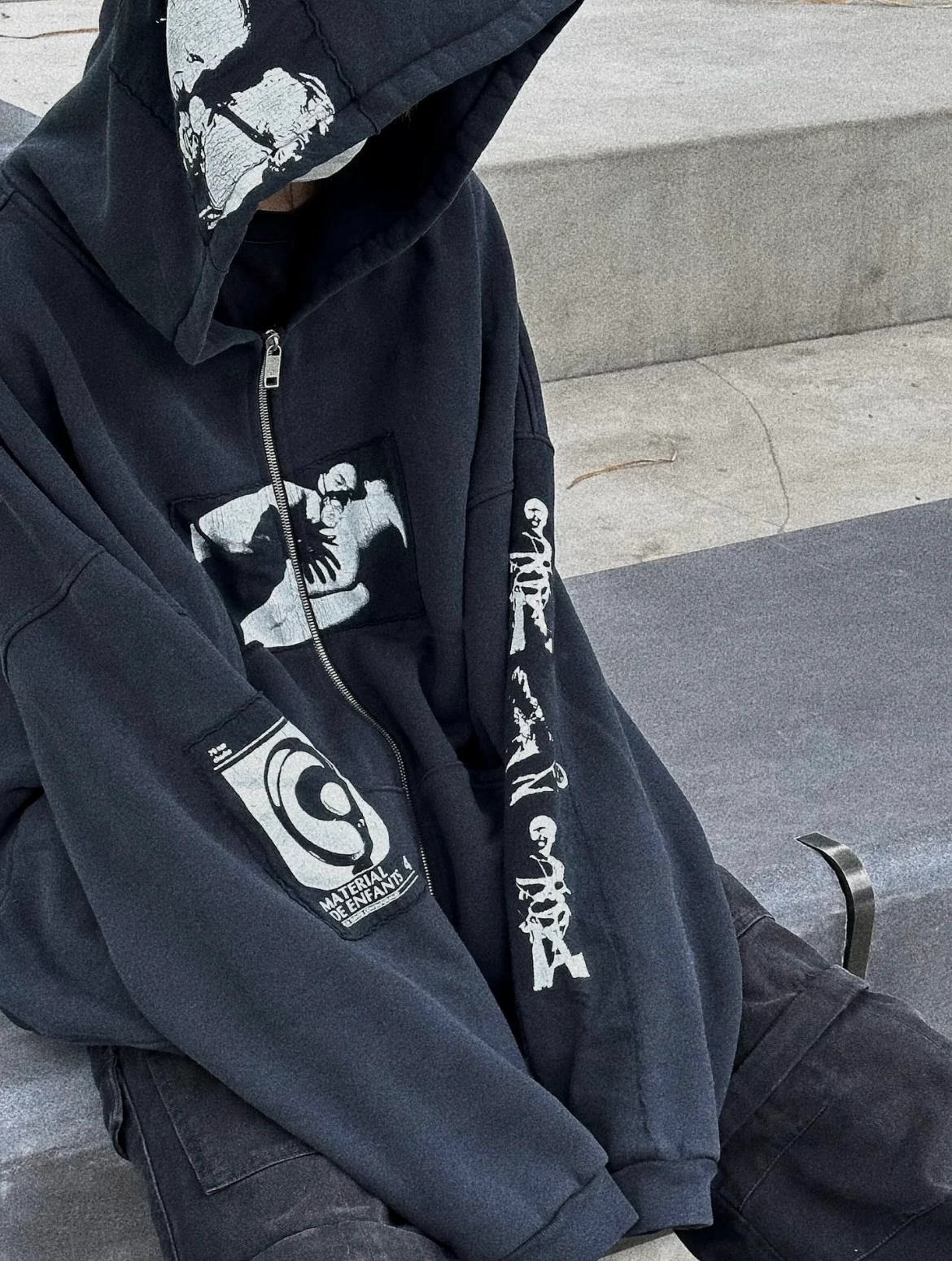 CPFM CHO侃爷KANYE重生休闲加绒宽松情侣FOG连帽卫衣男女秋冬外套
