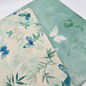 
Chinese style butterfly elements tablecloth fabric encrypted cotton linen fabric rectangular dining tablecloth tea table printing cloth