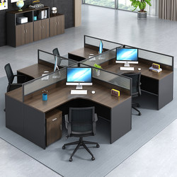 Staff Desk Partition Screen Cubicle Simple Modern Double Four-Six Person Staff Desk and Chair Combination Computer Office Desk