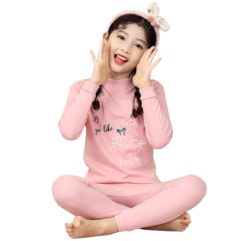 Girls' warm autumn clothes autumn pants baby big children pajamas
