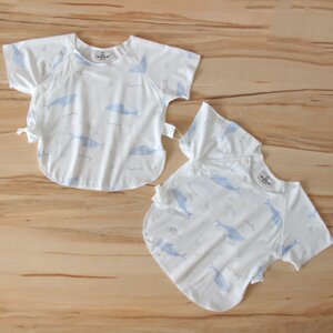 Boneless newborn baby short-sleeved half-back clothes modal ultra-thin newborn baby 0-March top summer monk