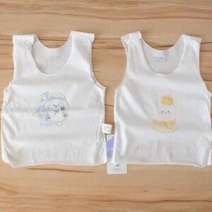 
Thin summer pure cotton boneless newborn vest bottoming baby jersey sleeveless vest baby suspender vest